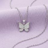 Silver Sparkling Butterfly Pendant