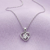 Silver Twist Heart Pendant