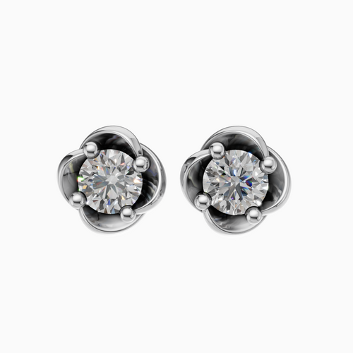 Silver Petite Blossom Stud Earrings