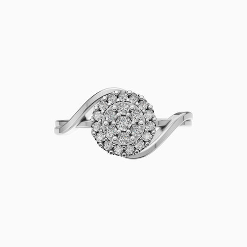 Silver Crown-Inspired Triple Stone Ring