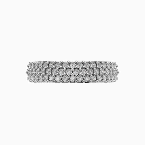 Silver Full Eternity Pavé Band Ring
