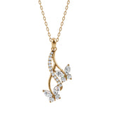 Gold Drop Butterfly Pendant