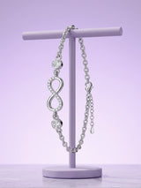 Silver Infinity Link Crystal Bracelet