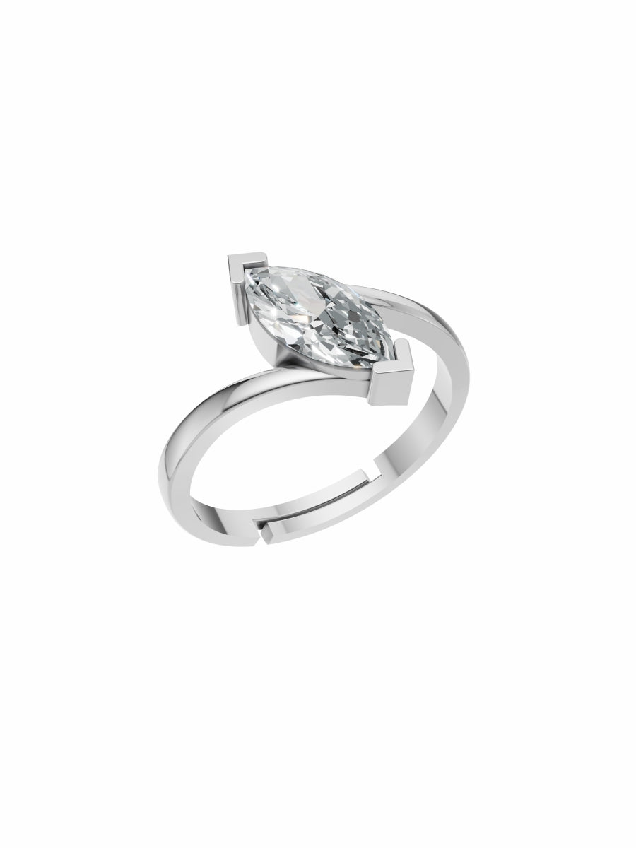 Silver Marquise Wrap Ring