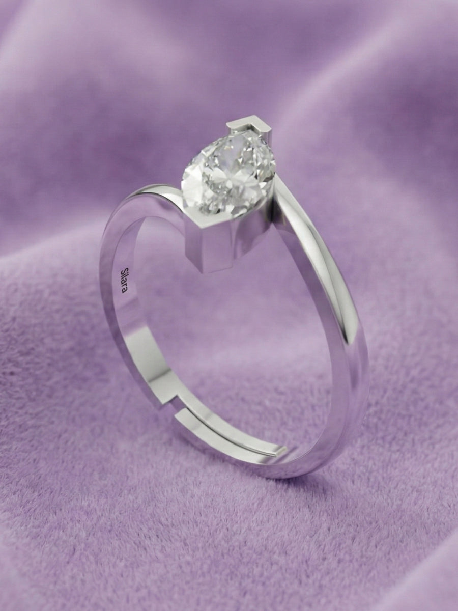Silver Marquise Wrap Ring