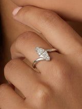 Silver Marquise Wrap Ring