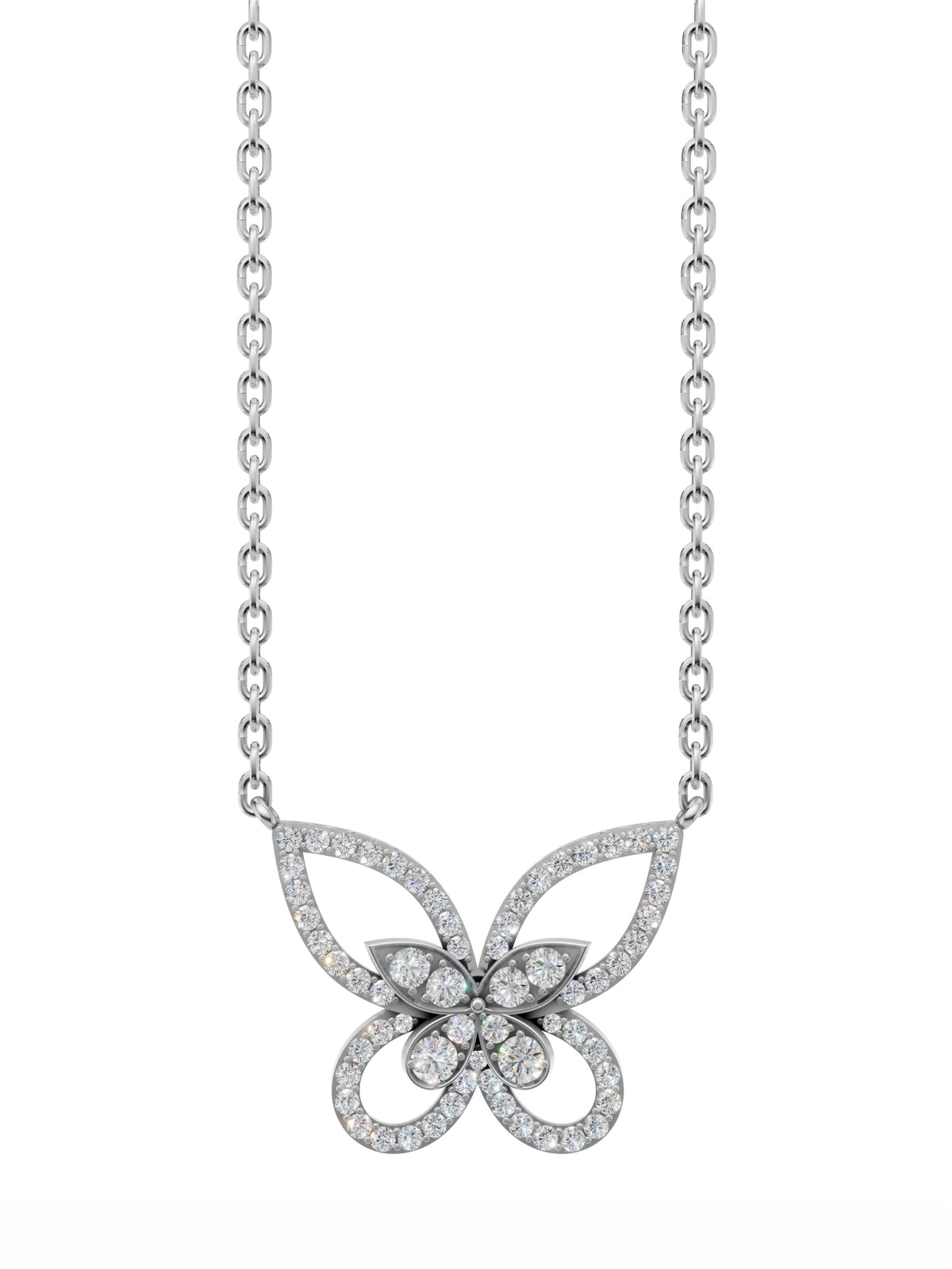 Silver Butterfly on a Chain Pendant