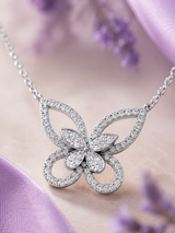 Silver Butterfly on a Chain Pendant
