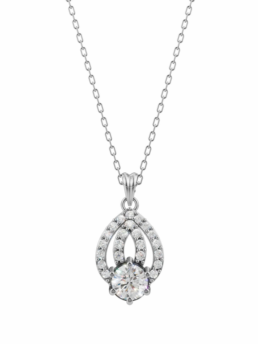 Silver Divina Drop Pendant