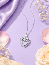 Silver Heart Drop Pendant