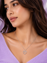 Silver Heart Drop Pendant