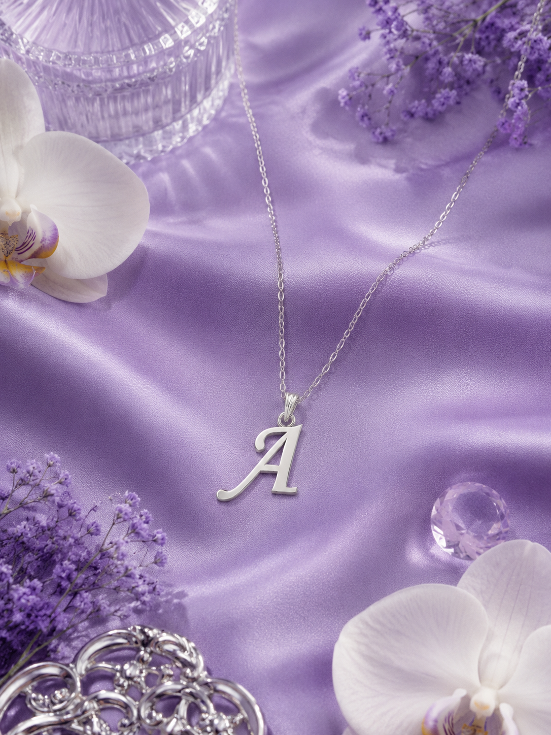 Silver A Symbol Pendant