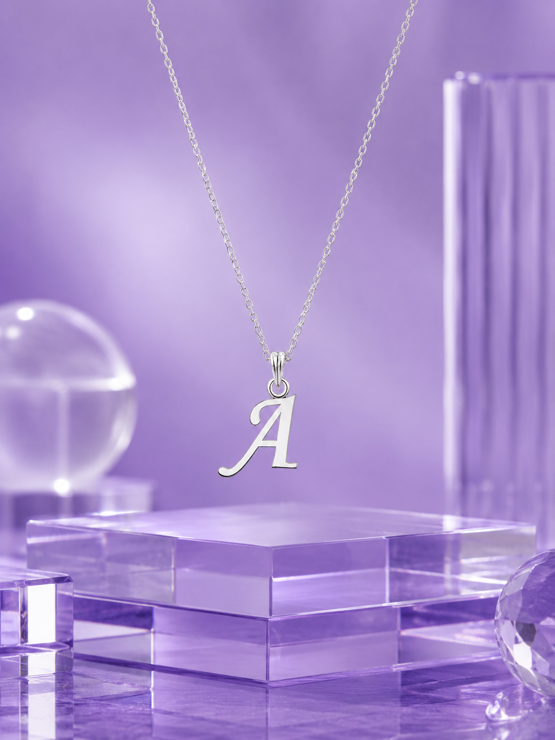 Silver A Symbol Pendant