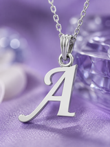 Silver A Symbol Pendant