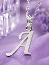 Silver A Symbol Pendant