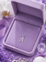 Silver A Symbol Pendant