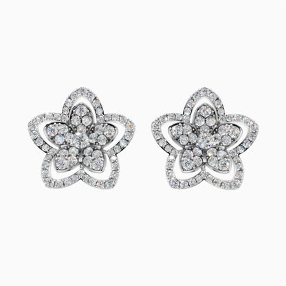 Silver Blooming Flora Earrings