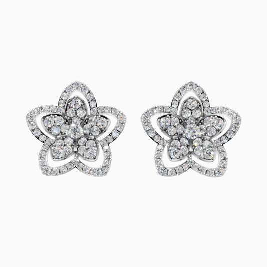 Silver Blooming Flora Earrings