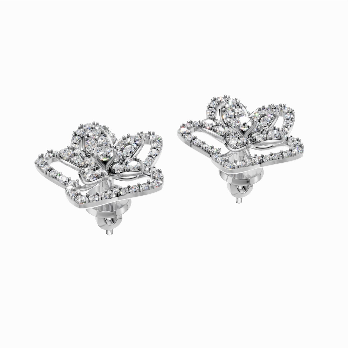 Silver Blooming Flora Earrings