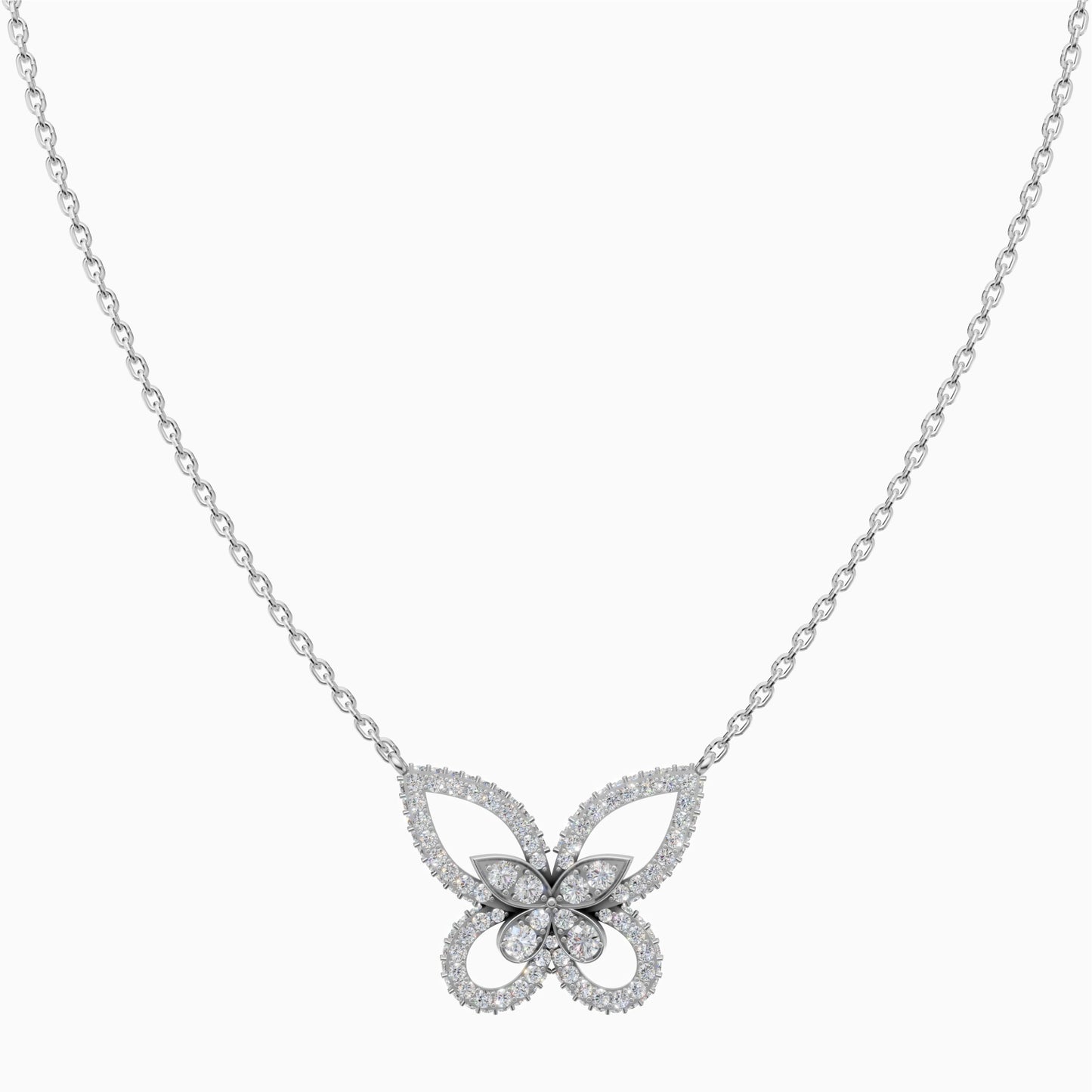 Silver Butterfly on a Chain Pendant