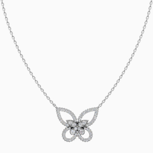 Silver Butterfly on a Chain Pendant
