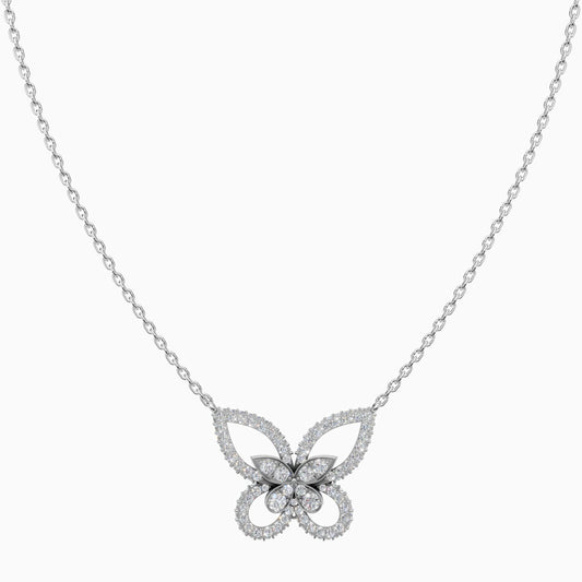 Silver Butterfly on a Chain Pendant