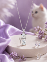 Silver Cat Symbol Pendant