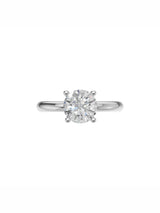 Silver Classic Round Solitaire Ring