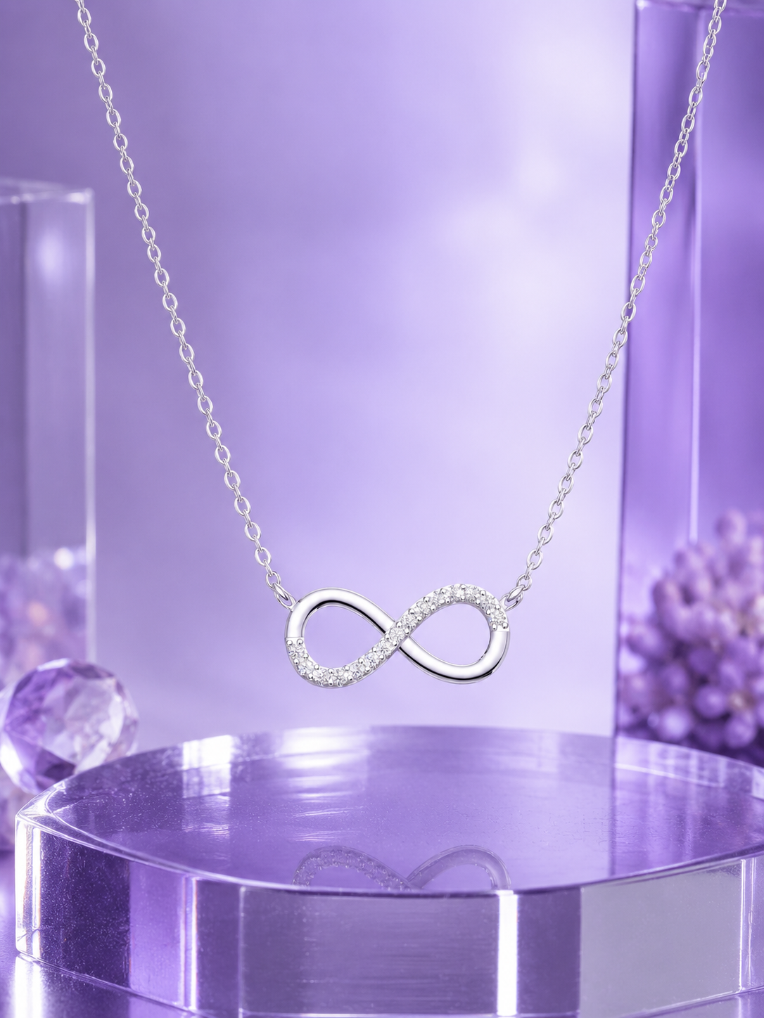 Silver Endless Love Infinity Pendant