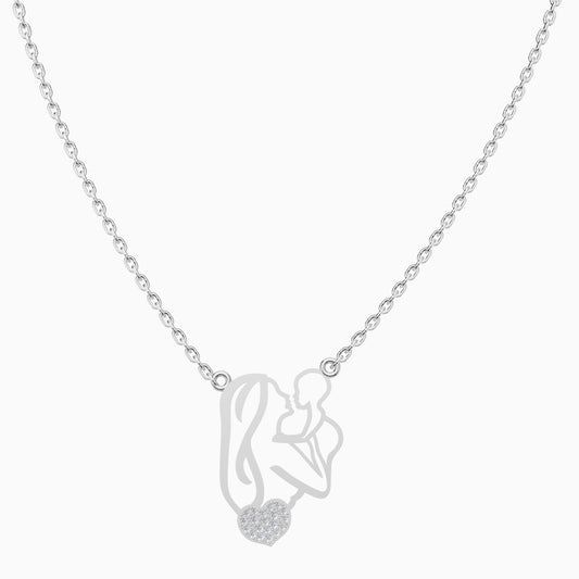 Silver Mother and Child Pendant