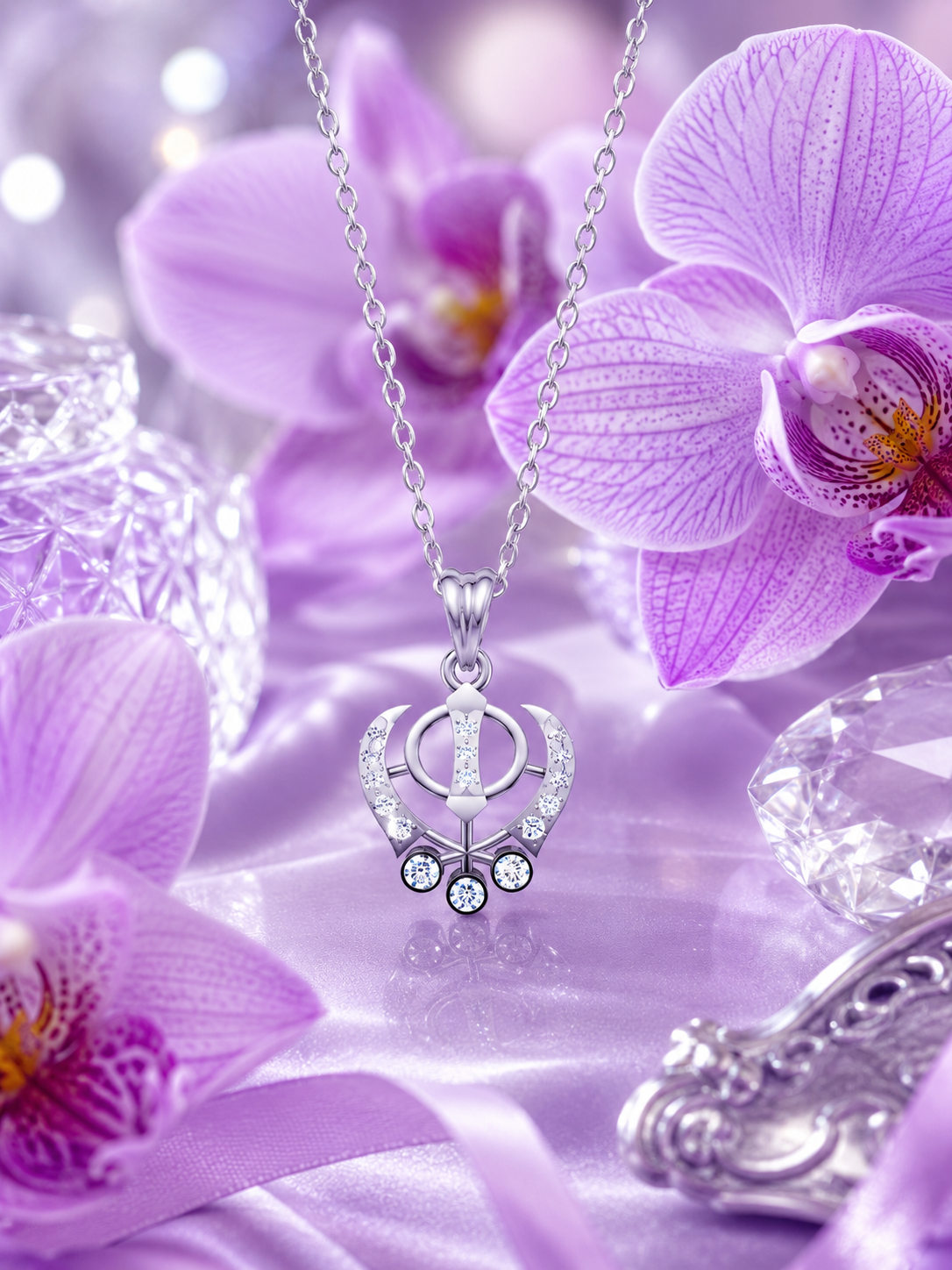Silver The Khanda Symbol Pendant