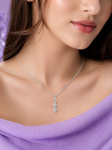 Silver Trinity Spark Wave Pendant