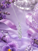 Silver Trinity Spark Wave Pendant