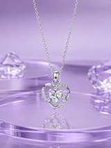 Silver Twist Heart Pendant