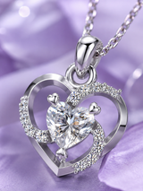 Silver Twist Heart Pendant