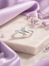Silver Floral Wrap Ring