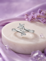 Silver Floral Wrap Ring