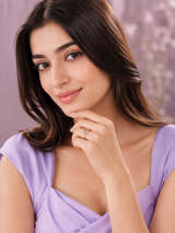 Silver Round Solitaire Ring