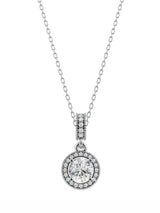 Silver White Stone Pendant