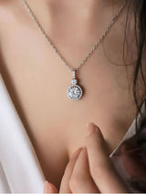 Silver White Stone Pendant