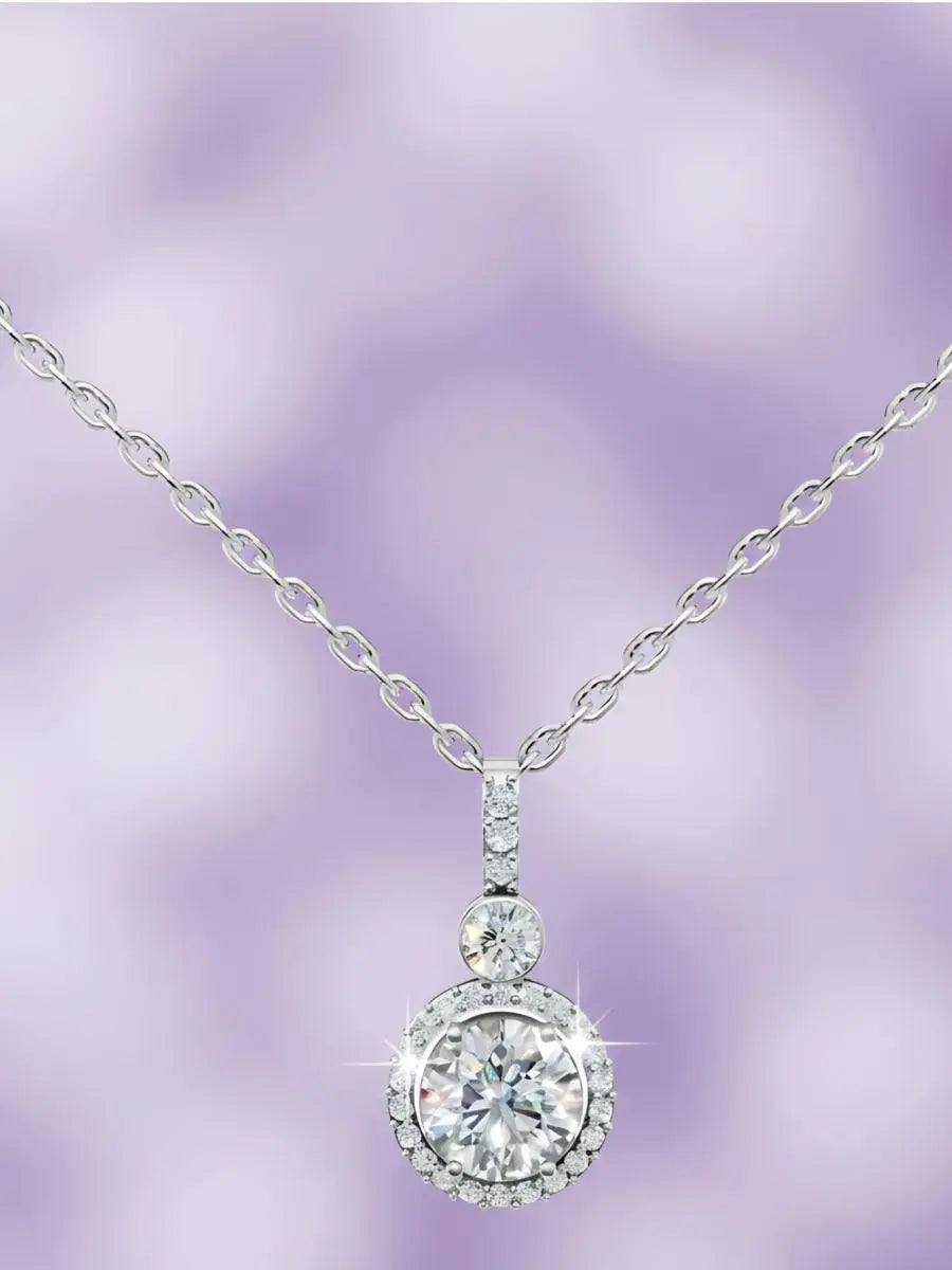 Silver White Stone Pendant