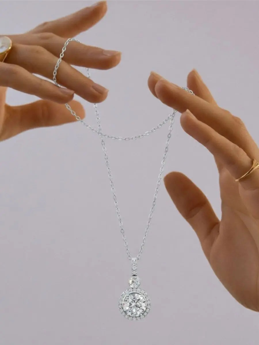 Silver White Stone Pendant