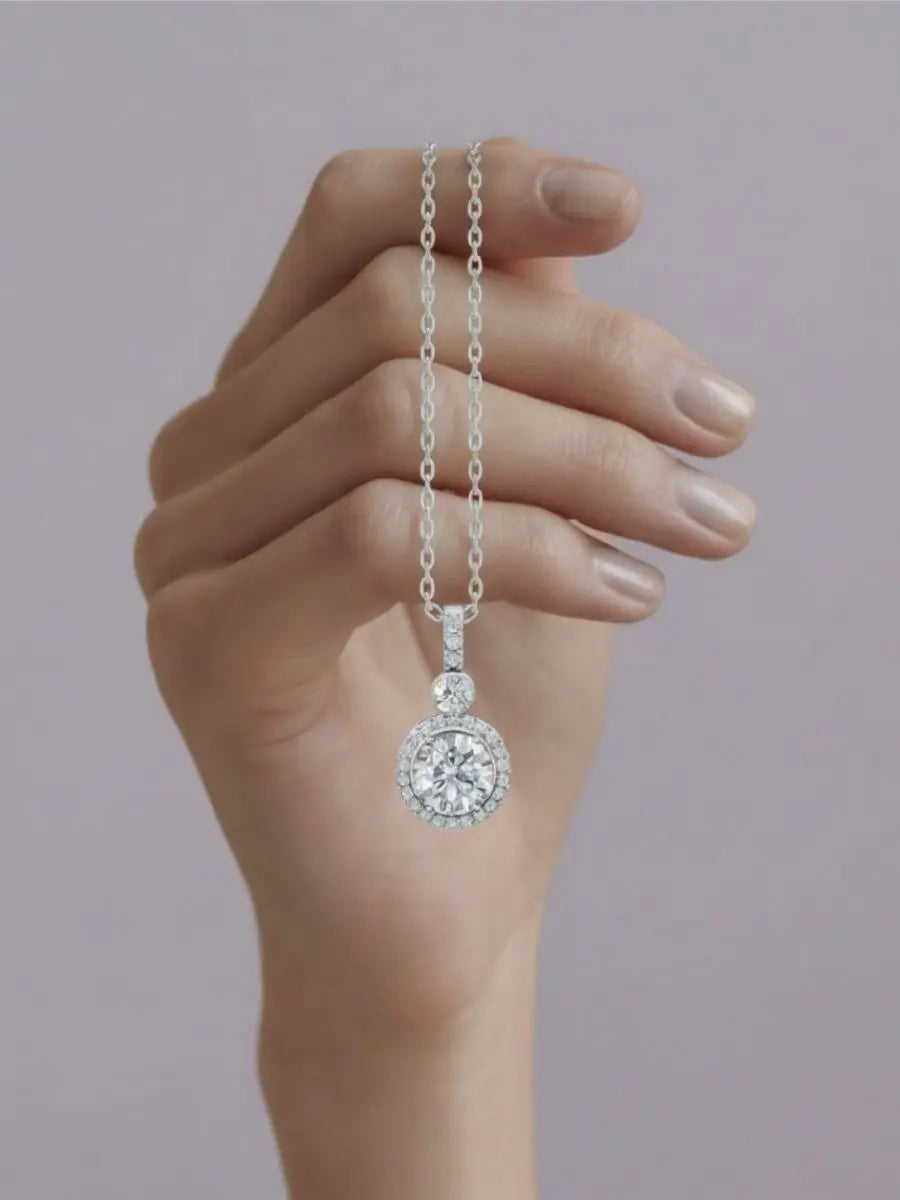 Silver White Stone Pendant