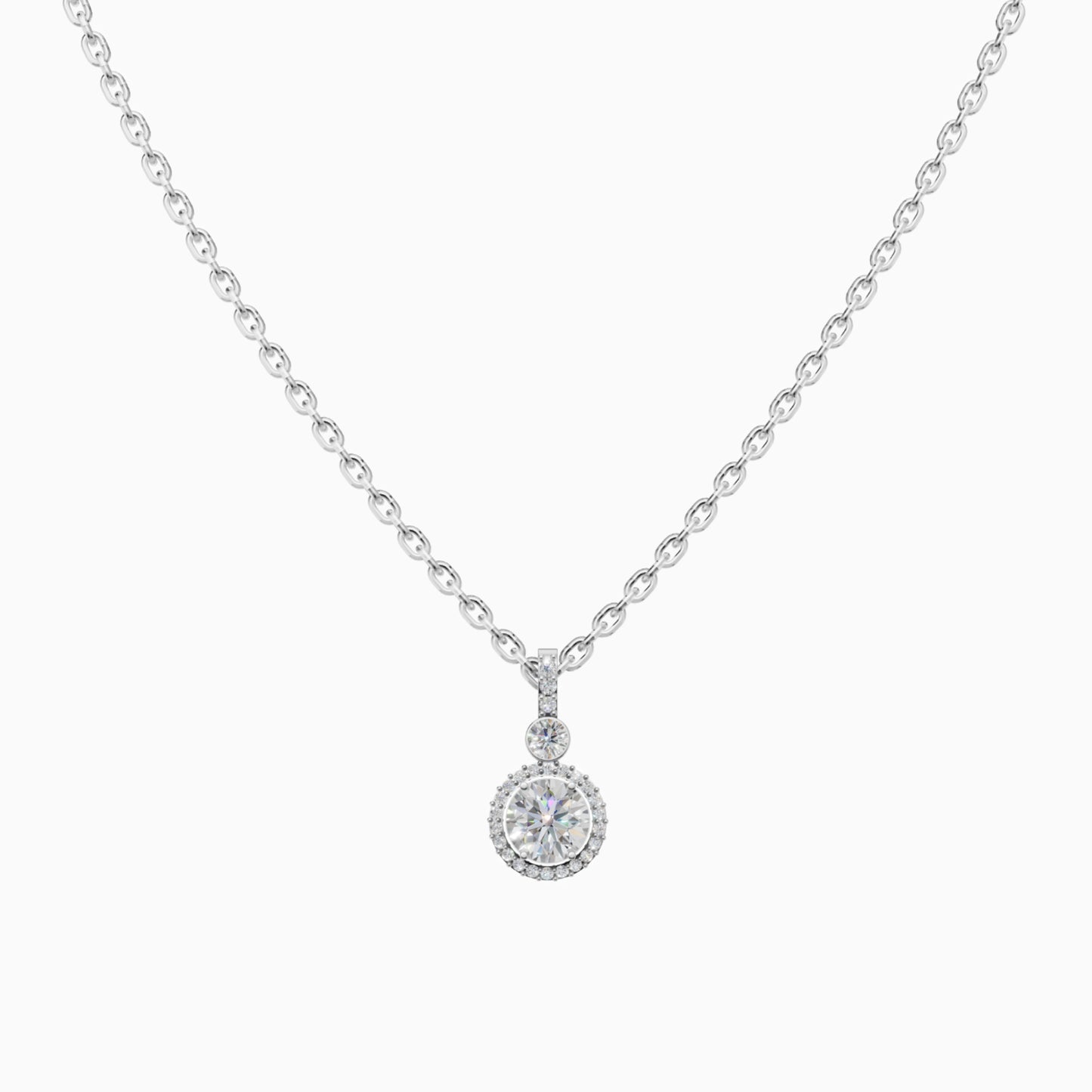 Silver White Stone Pendant