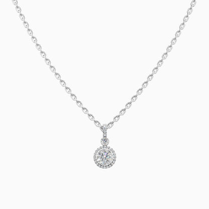 Silver White Stone Pendant