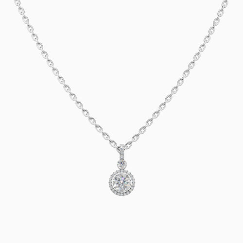 Silver White Stone Pendant