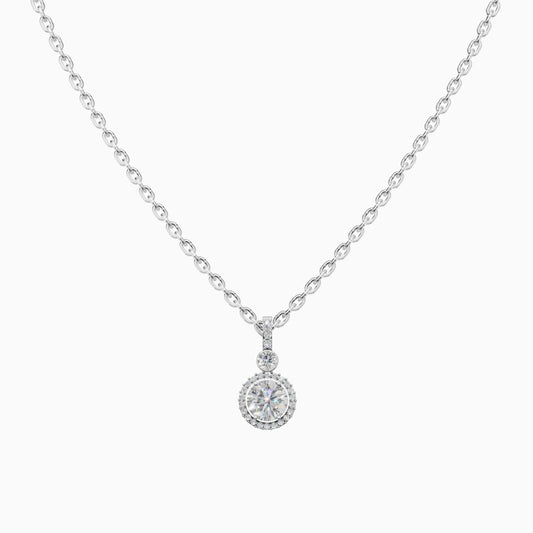 Silver White Stone Pendant