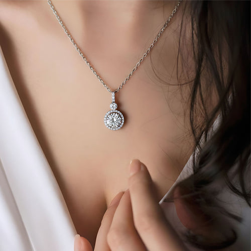 Silver White Stone Pendant