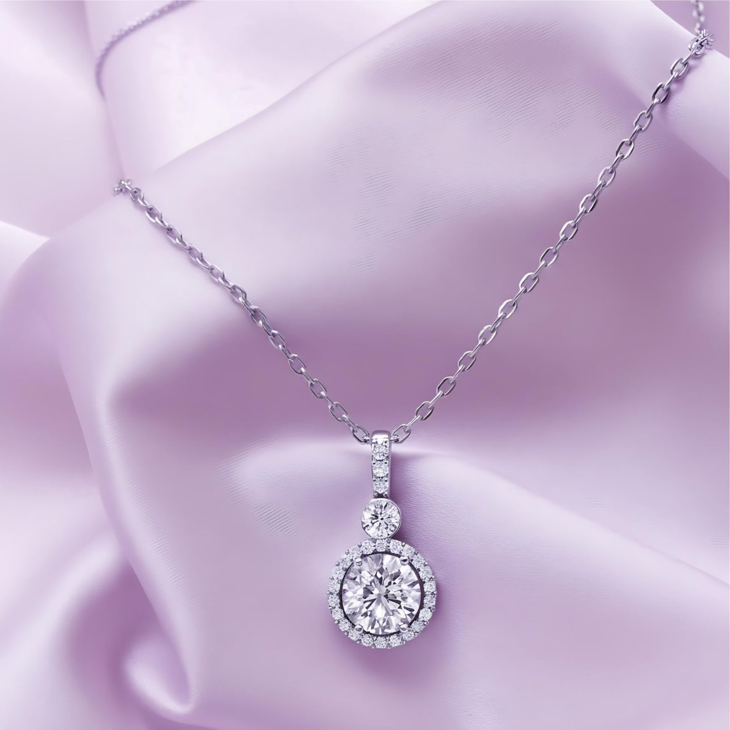 Silver White Stone Pendant