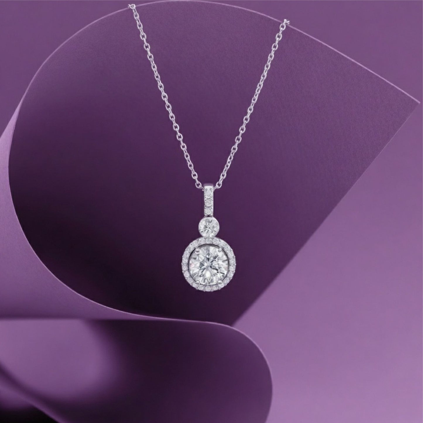 Silver White Stone Pendant